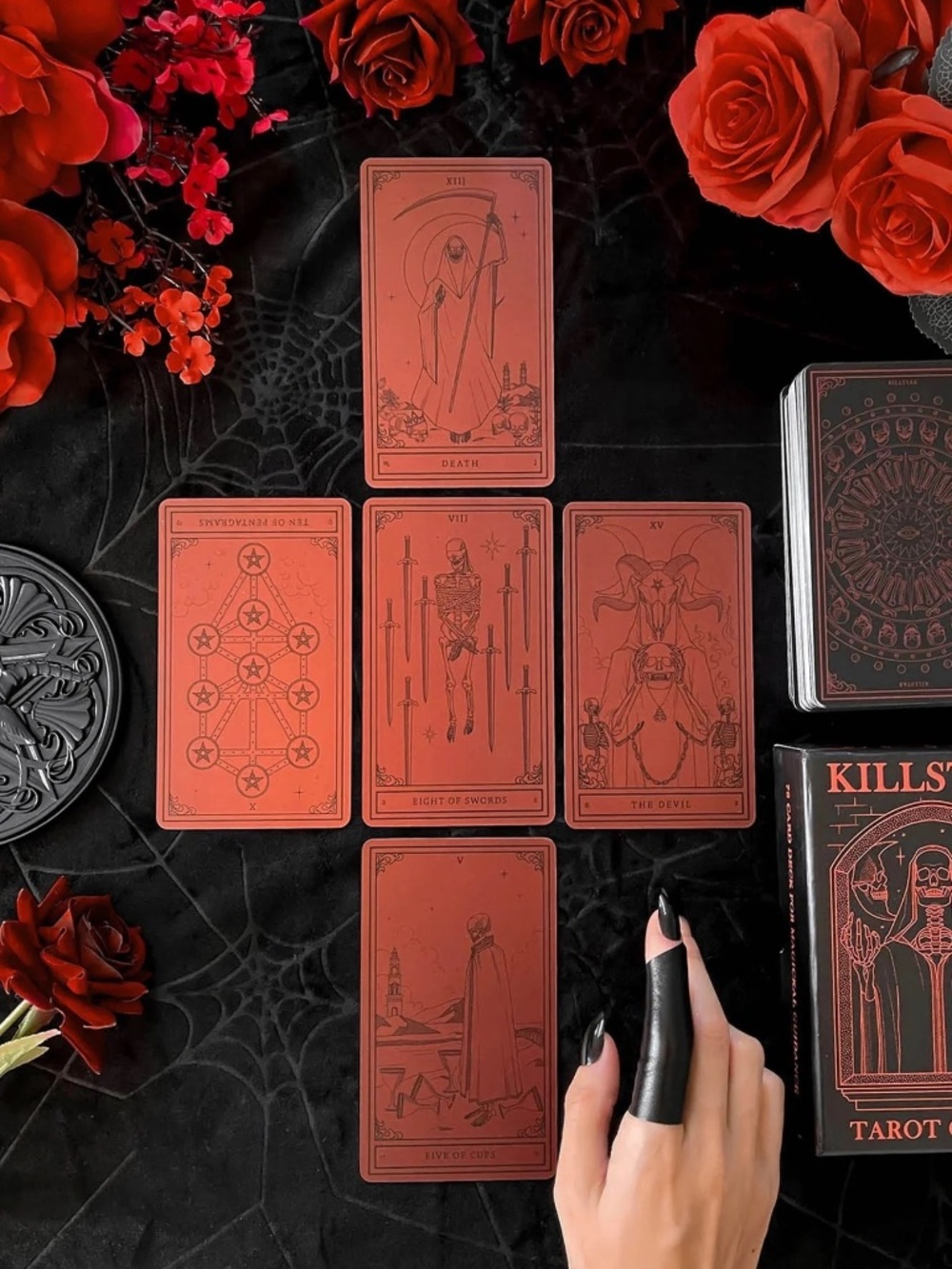 Killstar Red and Black Tarot Cards